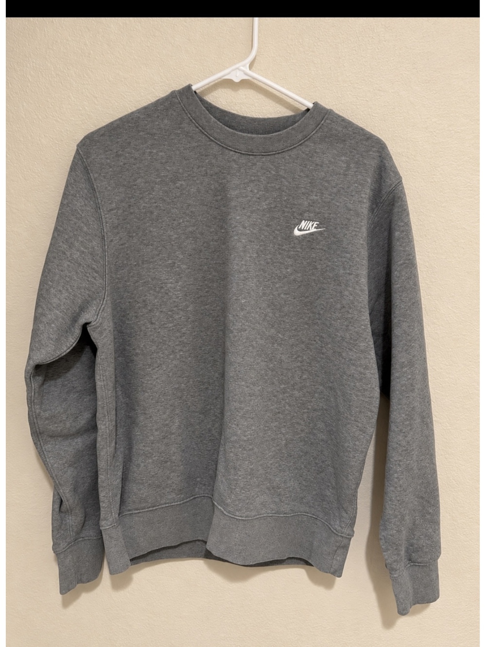 Nike Gray Embroidered Logo Crewneck Sweatshirt M